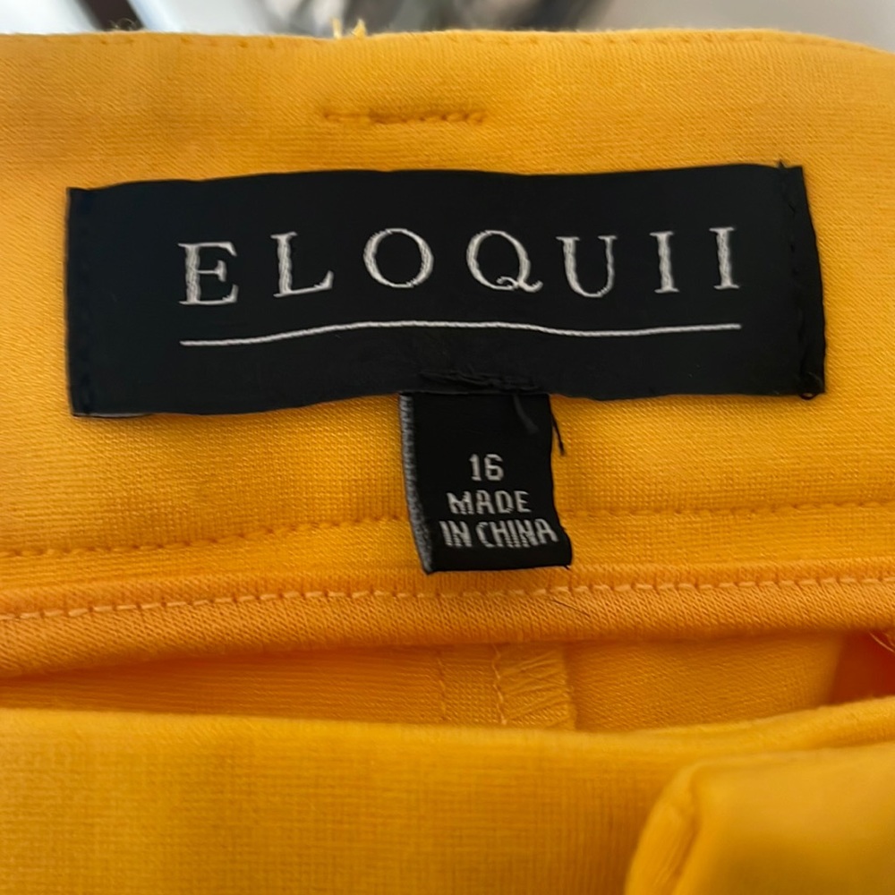 Yellow Eloquii slacks